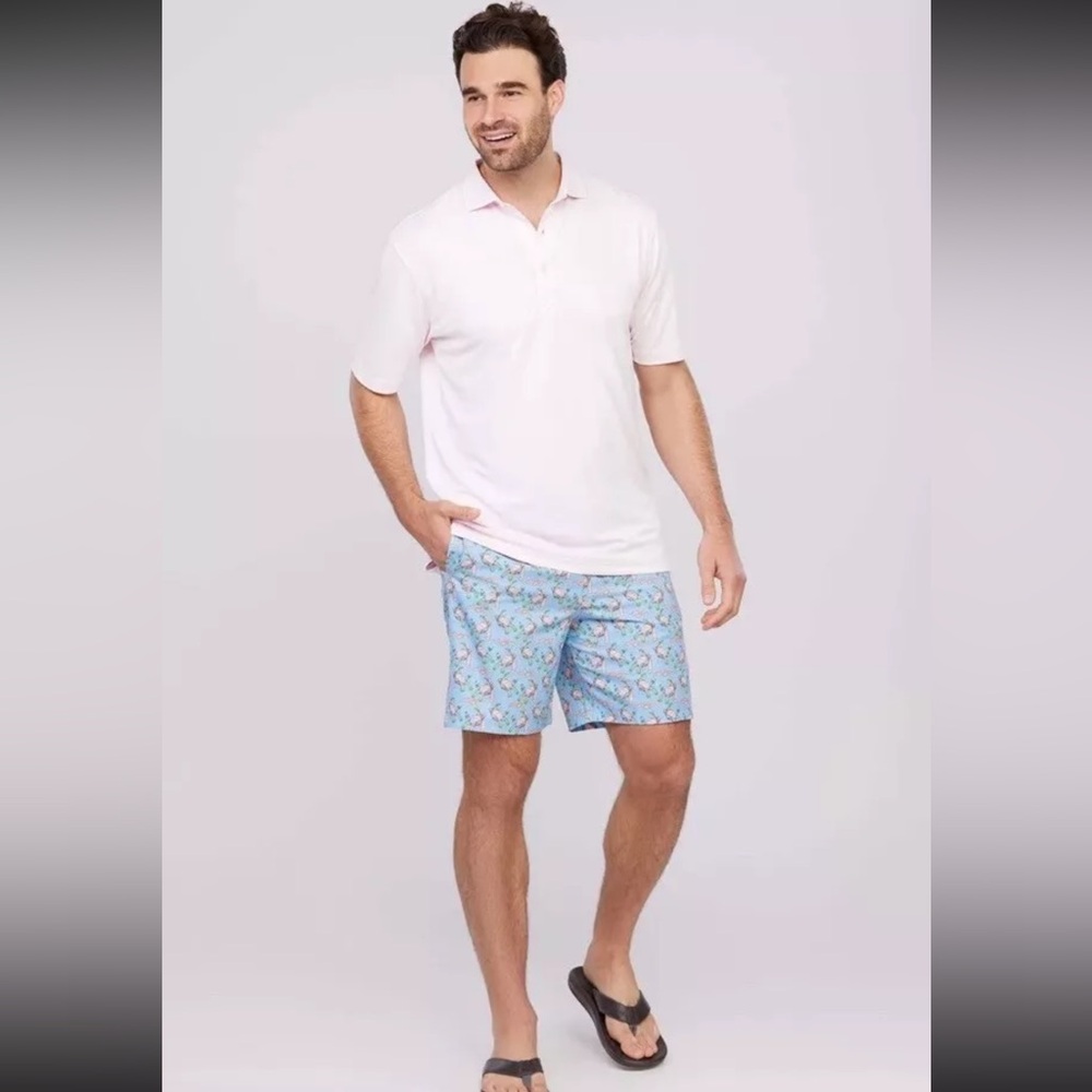 Turtleson Ridley Swim Trunks Drawstring Turtle, Palm tree, Cocktail Leisure NWOT